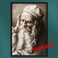 Glasmalerei nach Kupferstich von Dürer